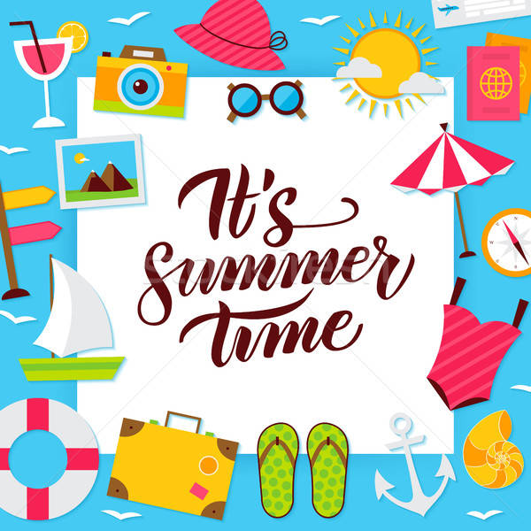 Summer Time Paper Concept Stock photo © Anna_leni
