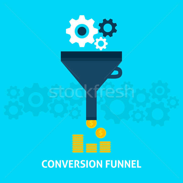 Conversion Funnel Flat Concept Stock photo © Anna_leni