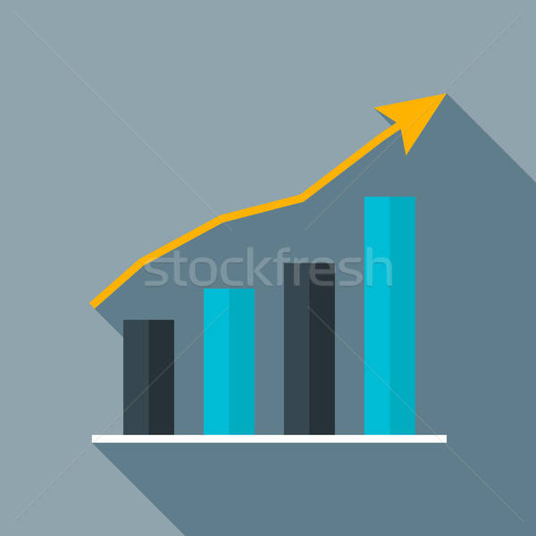 Statistisch diagram gestileerde object lang Stockfoto © Anna_leni