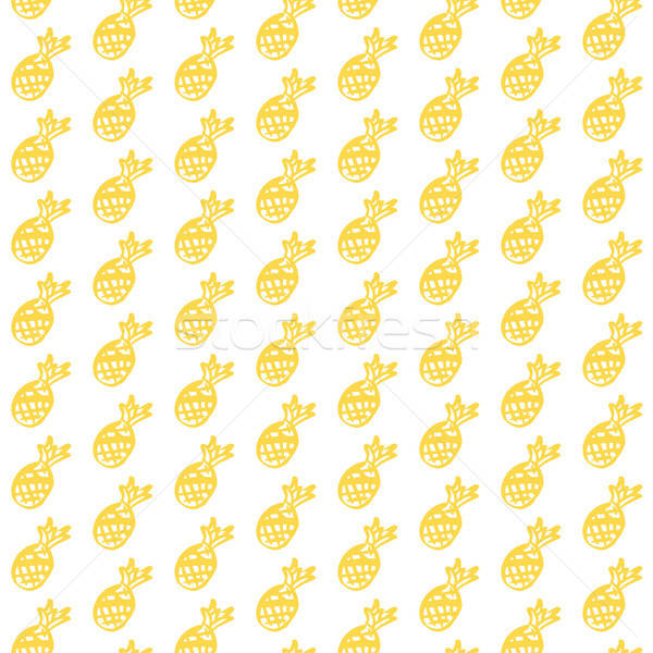 Pineapple Fruit Brush Seamless Pattern Stock photo © Anna_leni