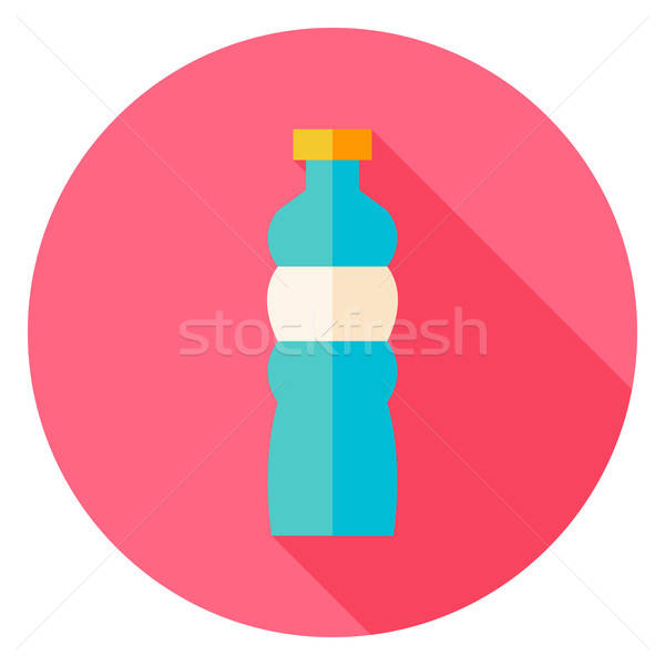 Botella De Agua Gimnasio Icono De Ilustración Vectorial De Diseño