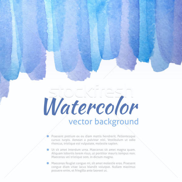 Aquarel vector Blauw paars heldere banner Stockfoto © Anna_leni