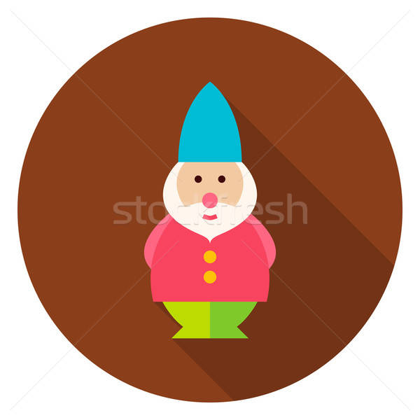 Garden Gnome Circle Icon Stock photo © Anna_leni