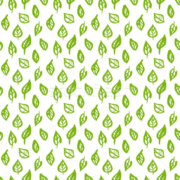 Nature Green Leaf Seamless Pattern Stock photo © Anna_leni