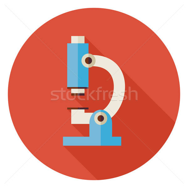 Wissenschaft Medizin Labor Mikroskop Kreis Symbol Stock foto © Anna_leni