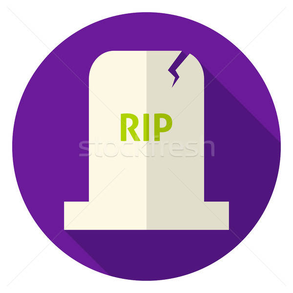 RIP Tombstone Circle Icon Stock photo © Anna_leni