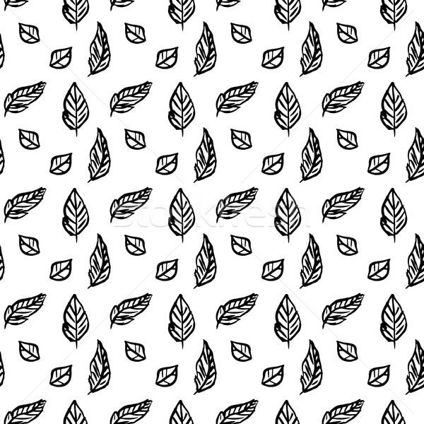 Leaf Brush Seamless Pattern Stock photo © Anna_leni