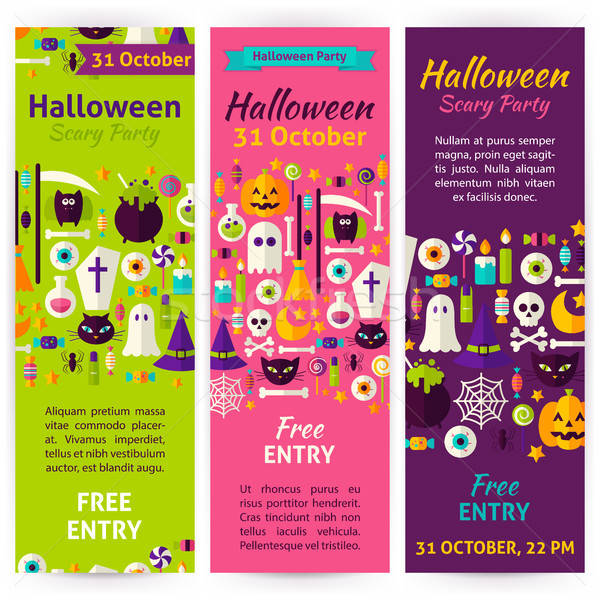 Halloween Party Invitation Flyers Stock photo © Anna_leni