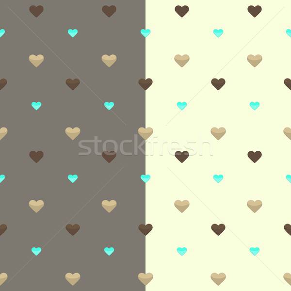 Seamless heart pattern two colours Stock photo © Anna_leni