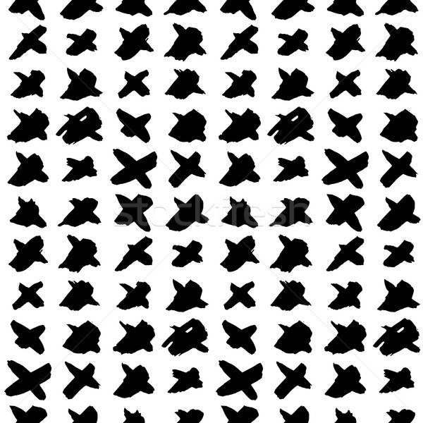 Cross Hand Drawn Seamless Pattern Stock photo © Anna_leni