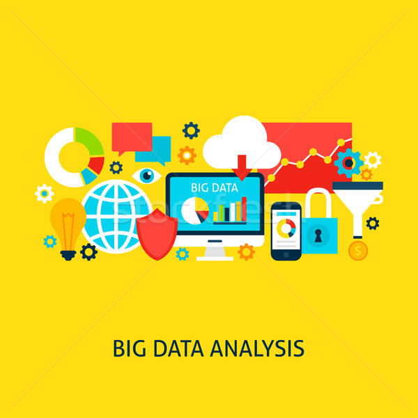 Big Data Analysis Vector Concept Stock photo © Anna_leni