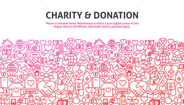 Caridad donación línea diseño web banner plantilla Foto stock © Anna_leni