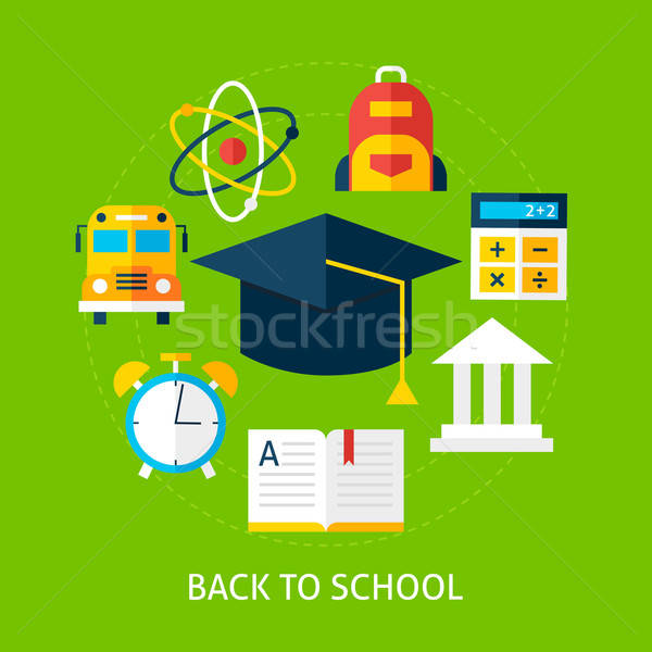 Back to School Flat Concept Stock photo © Anna_leni