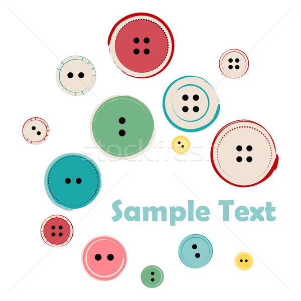 Grupo coser botones muestra texto blanco Foto stock © Anna_leni