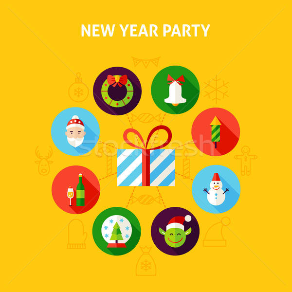 New Year Party Infographic Stock photo © Anna_leni