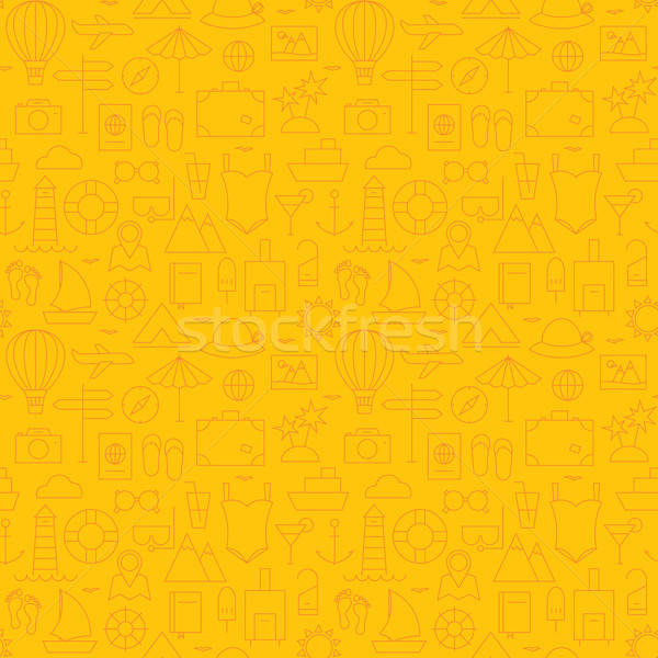 Foto stock: Fino · verão · linha · viajar · recorrer · amarelo