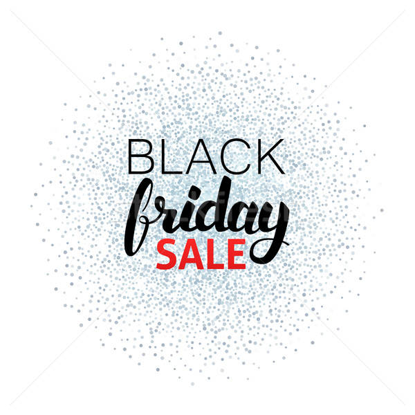 Black Friday Sale Calligraphy over Silver Stock photo © Anna_leni