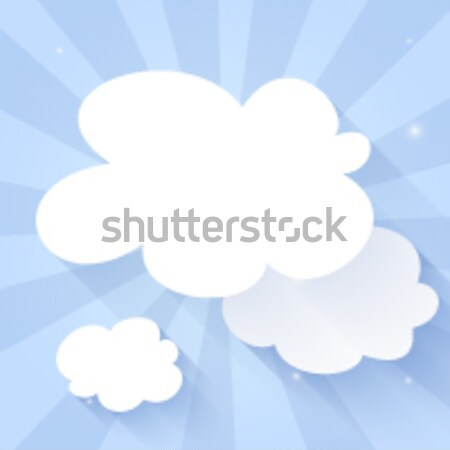 Cloud icon on a blue Stock photo © Anna_leni