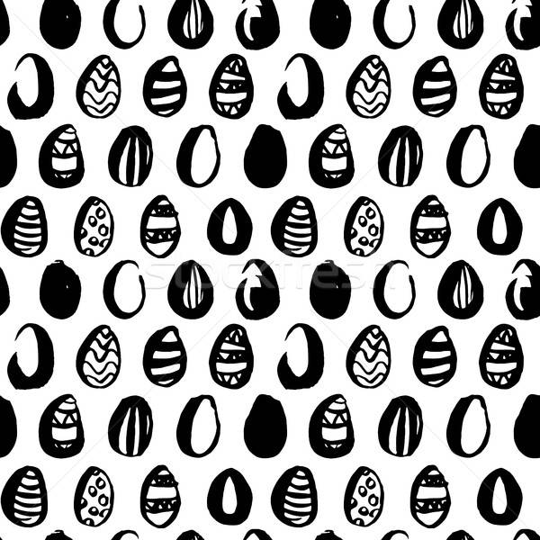 Easter Egg Handdrawn Seamless Pattern Stock photo © Anna_leni