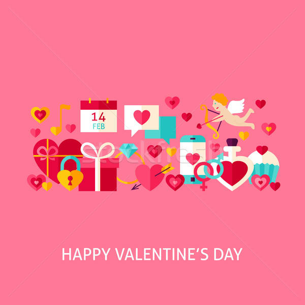Stock photo: Happy Valentines Day Greeting Concept