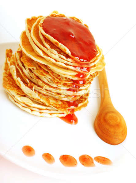 Tasty pancakes with syrop Stock photo © Anna_Om