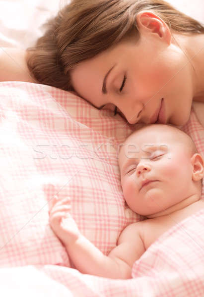 Mother with baby sleeping Stock photo © Anna_Om