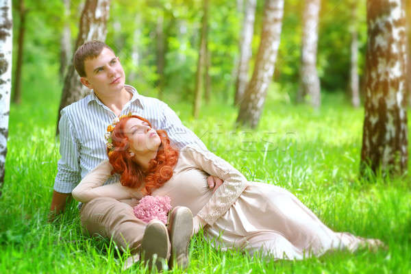 Young couple in the park Stock photo © Anna_Om
