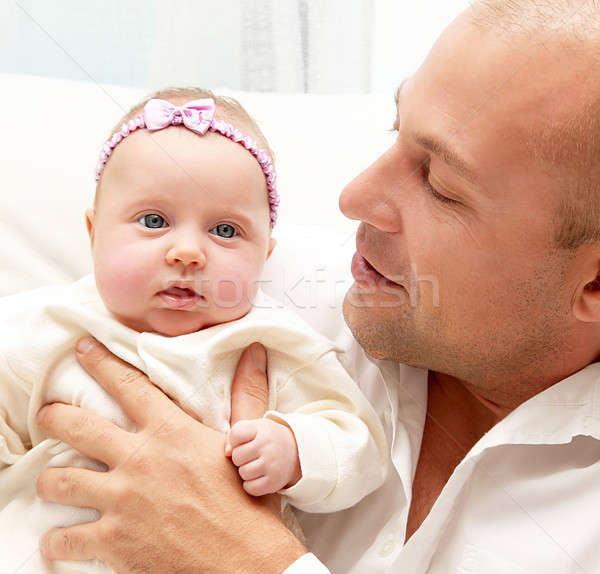Happy father with a baby Stock photo © Anna_Om