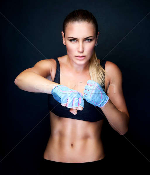 Boxer girl portrait Stock photo © Anna_Om