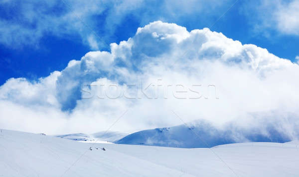 зима гор пейзаж высокий снега метель Сток-фото © Anna_Om