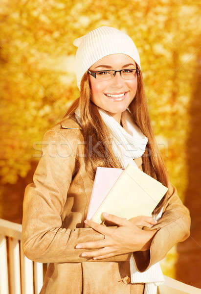 Szczęśliwy student dziewczyna obraz piękna Zdjęcia stock © Anna_Om