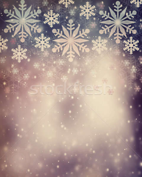 Schönen Jahrgang Weihnachten abstrakten Grenze Stock foto © Anna_Om
