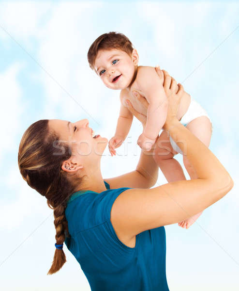 [[stock_photo]]: Jeunes · mère · bébé · garçon · photo · belle