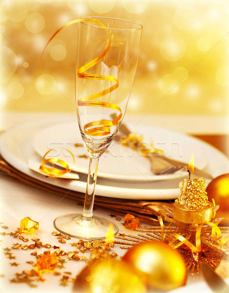 Stock photo: Luxury festive table setting