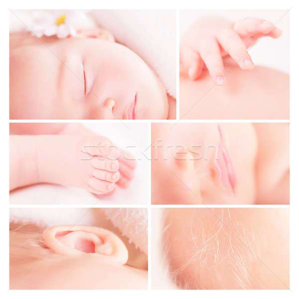 Little baby photo collage Stock photo © Anna_Om