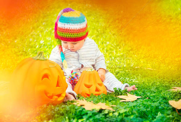 Zdjęcia stock: Cute · baby · gry · halloween · dekoracyjny