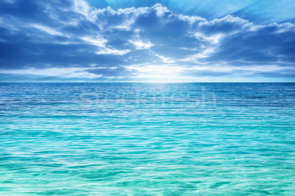 太陽光線 雲 海 美しい 海景 ストックフォト © Anna_Om