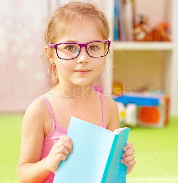 Little clever schoolgirl Stock photo © Anna_Om