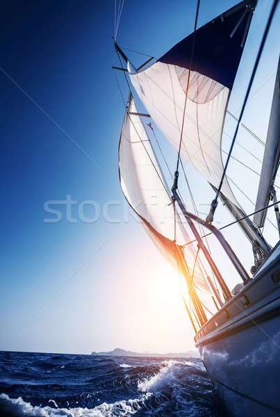 Sail boat in action Stock photo © Anna_Om