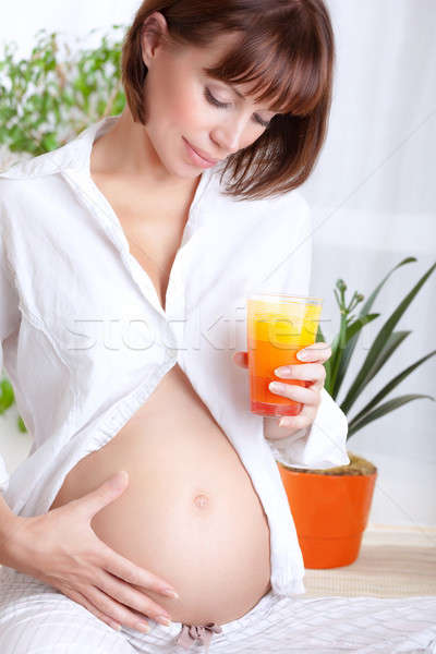 Beautiful pregnant woman Stock photo © Anna_Om