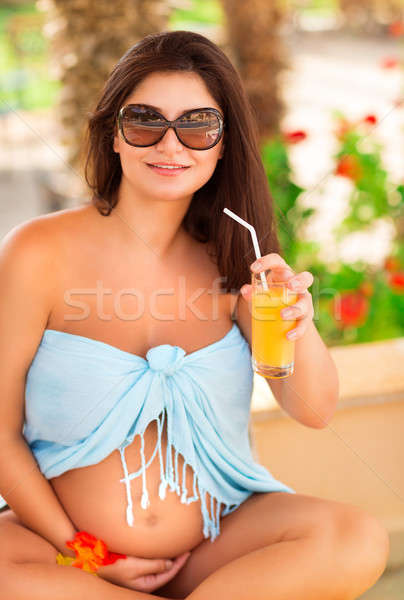 Happy healthy pregnant girl  Stock photo © Anna_Om