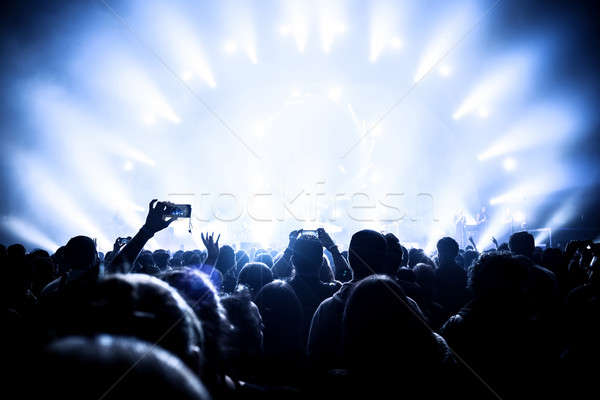 Stok fotoğraf: Müzik · konser · çok · insanlar · akşam