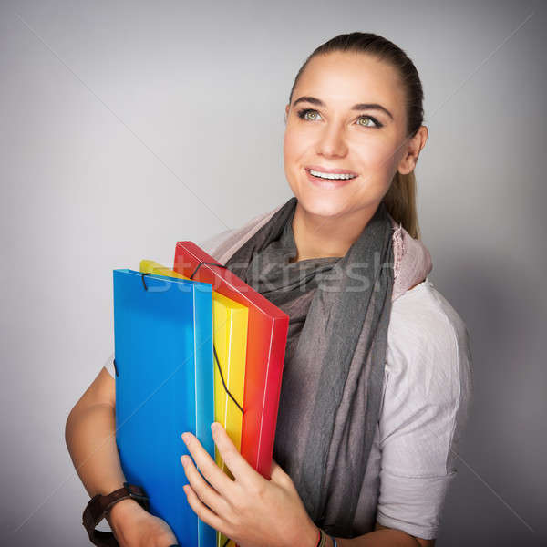 Student dziewczyna portret nice stałego studio Zdjęcia stock © Anna_Om