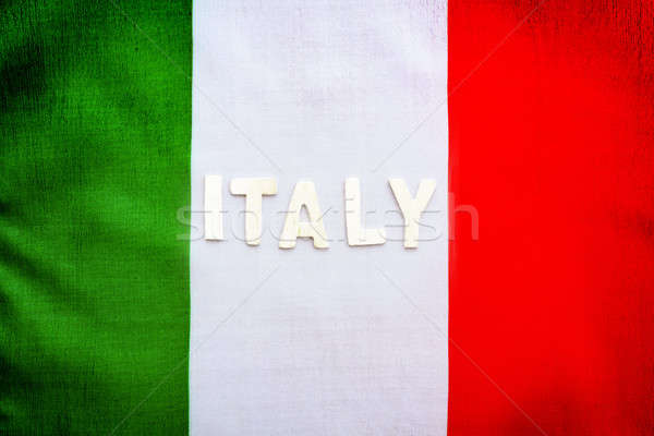 Bandeira italiana foto abstrato grunge texto Foto stock © Anna_Om