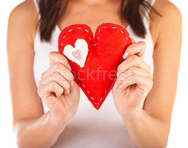 Red heart-shaped toy Stock photo © Anna_Om