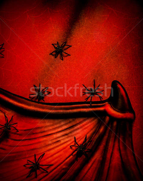 Stockfoto: Spinnen · halloween · Rood · dracula · textuur