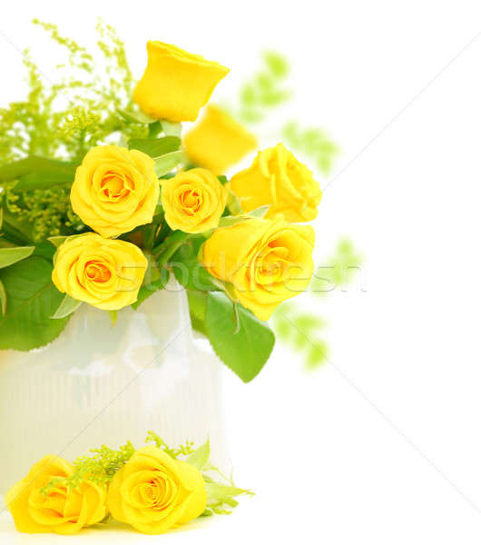 Stock photo: Roses border