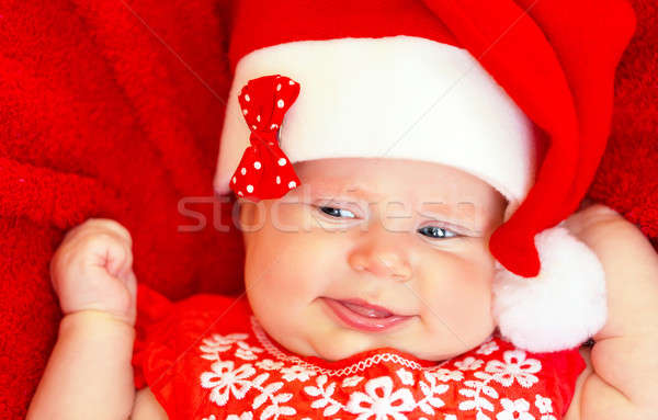 Sweet newborn baby on Christmastime Stock photo © Anna_Om