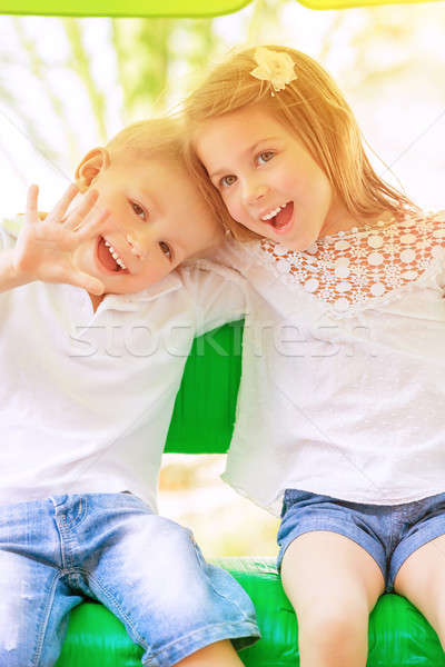 Adorable children having fun Stock photo © Anna_Om