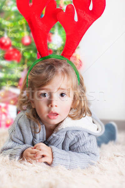 Little boy on Christmas celebration Stock photo © Anna_Om